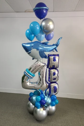 One number balloon bouquet premium in Tampa